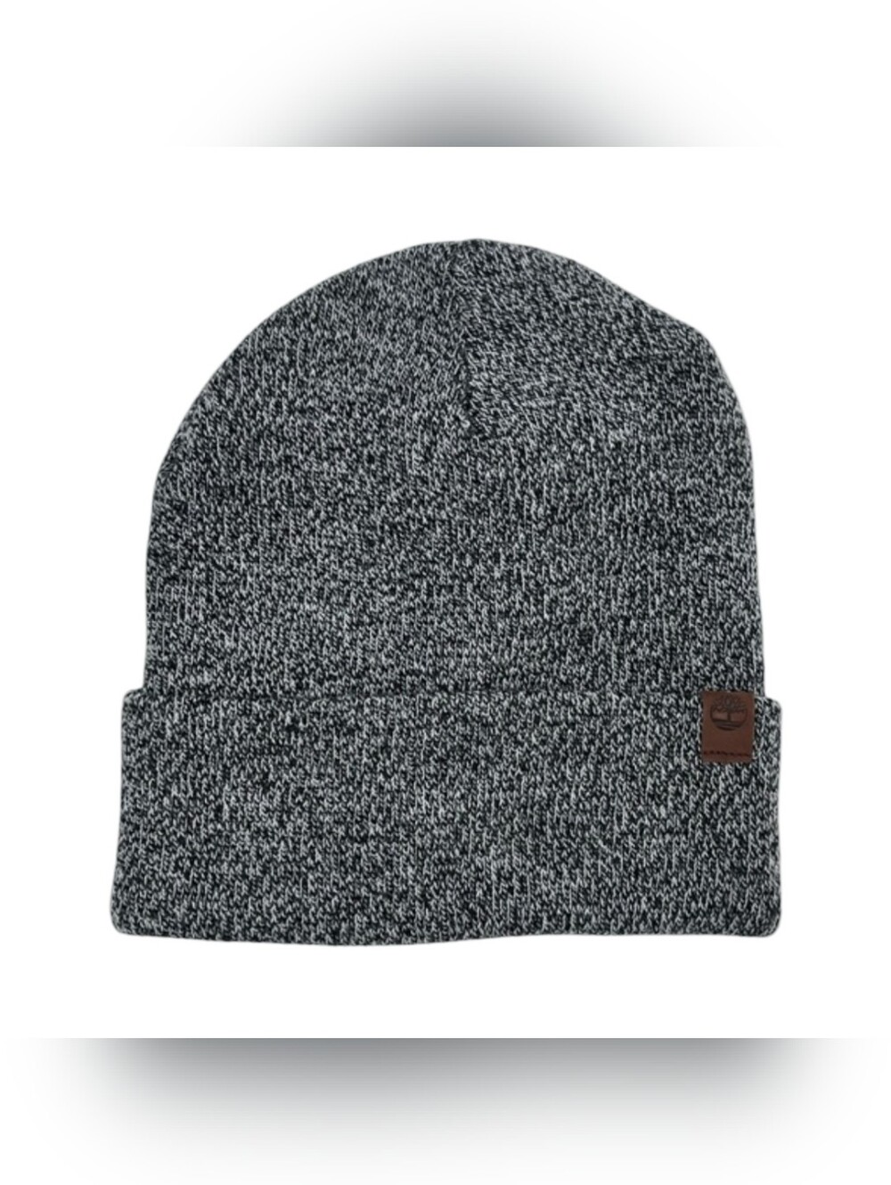 Timberland Black & White Marled Knit Beanie